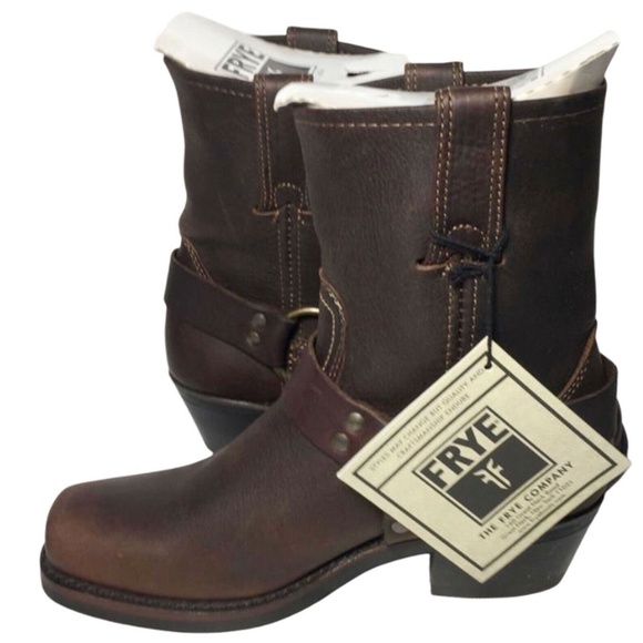 Frye 77455 Harness Brown Motorcycle Boots Size 6